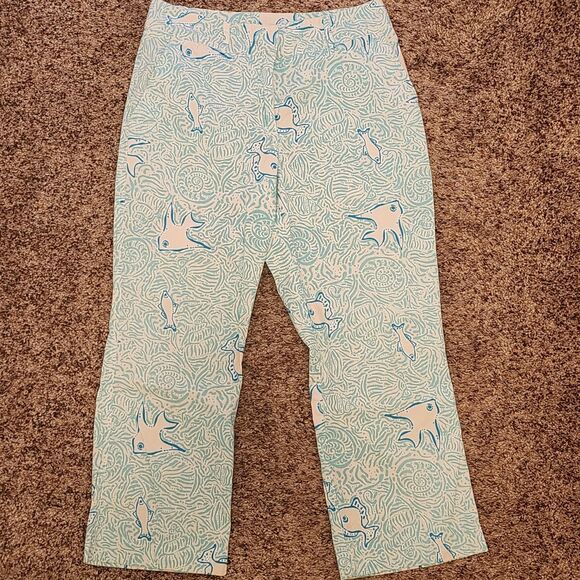 Lilly Pulitzer Pants - Vtg Lilly Pulitzer Pants Sz 4 Angelfish Print Coastal